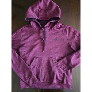 Adidas Womens COLD.RDY Heathered Berry Purple Pullover Hoodie Thumbholes Medium